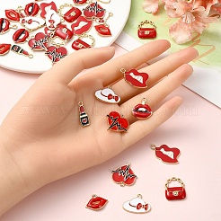 35Pcs 7 Styles Alloy Enamel Pendants&nbsp;FIND-YW0004-95