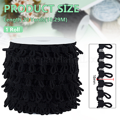1Bundle Polyester Elastic Button Looping Trim&nbsp;OCOR-BC0006-93A