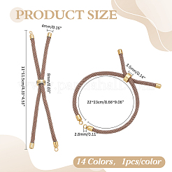 14Pcs 14 Colors Nylon Twisted Cord Bracelet Making&nbsp;MAK-ME0001-05