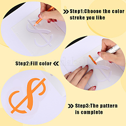 PET Plastic Hollow Out Drawing Painting Stencils Templates Sets&nbsp;DIY-WH0453-97A