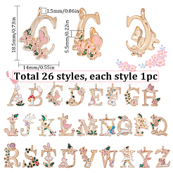 26Pcs 26 Style Alloy Enamel Pendants&nbsp;FIND-SC0005-48