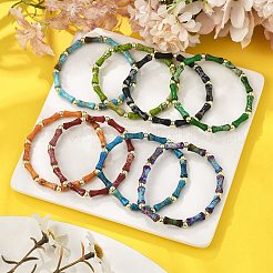 Natural Dyed Imperial Jasper Beads Stretch Bracelets for Men Women&nbsp;BJEW-L171-03A