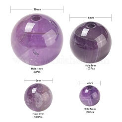 340Pcs 4 Style Natural Amethyst Gemstone Beads&nbsp;G-LS0001-42