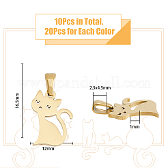 20Pcs 2 Colors 304 Stainless Steel Pendants&nbsp;STAS-DC0013-32