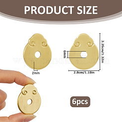 6Pcs Brass Handle Washers&nbsp;KK-FH0008-35
