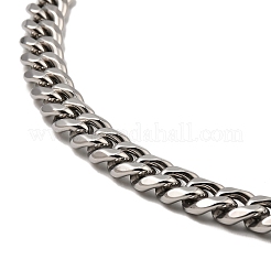 Non-Tarnish 304 Stainless Steel Cuban Link Chain Necklaces&nbsp;NJEW-D050-01C-P