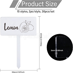 1 Set Acrylic Plant Labels&nbsp;AJEW-CA0004-57A