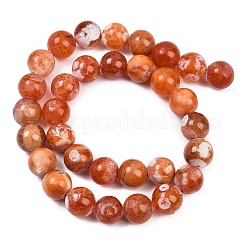 Natural Fire Crackle Agate Beads Strands&nbsp;G-G163-A01-04