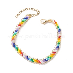 Glass Seed Braided Beaded Bracelet&nbsp;BJEW-MZ00058