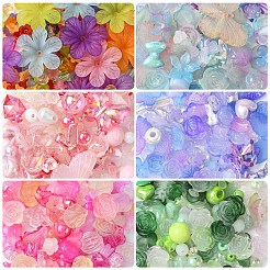 60G 3 Styles Transparent Acrylic Beads&nbsp;MACR-YW0003-73