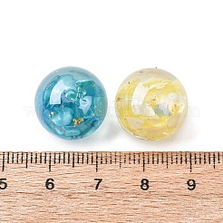 Transparent Resin & Natural Shell Beads&nbsp;RESI-B039-07