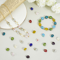 120Pcs 10 Colors Handmade Gold Sand Lampwork Beads Strands&nbsp;LAMP-PA0001-13