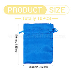 10Pcs Brocade Good Luck Fortune Drawstring Gift Blessing Bags&nbsp;PAAG-TADJ0001-01B