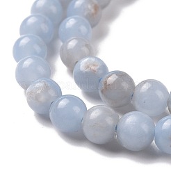 Natural Angelite Beads Strands&nbsp;G-G840-03-4mm