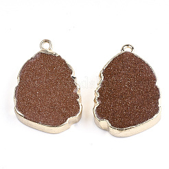 Electroplate Synthetic Goldstone Pendants&nbsp;G-S344-19A