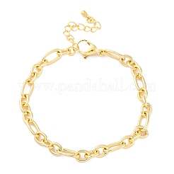 Brass Figaro Chain Bracelets for Women Men&nbsp;BJEW-K273-03G