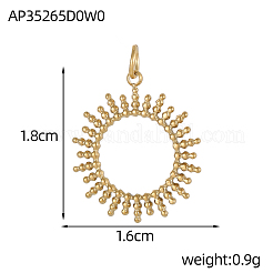 304 Stainless Steel Pendants&nbsp;STAS-OY005-58G