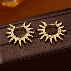 Brass Hoop Earrings&nbsp;EJEW-Z143-01G
