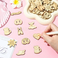 50Pcs Pine DIY Decorative Materials&nbsp;WOOD-CJC0050-01