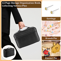 Large Capacity Polyester Multi-Layer Enamel Pin Storage Bags with Display Pockets and Handles&nbsp;AJEW-WH0709-389