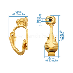 Brass Clip on Earring Converter&nbsp;KK-TA0007-43
