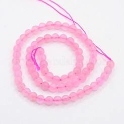 Natural Rose Quartz Round Bead Strands&nbsp;X-G-E252-02-6mm