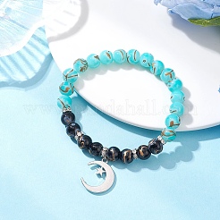 Round Glass Beaded Stretch Bracelets&nbsp;BJEW-JB12647