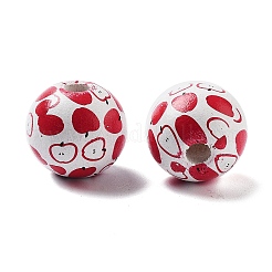 Fruit Theme Wood European Beads&nbsp;WOOD-M011-01D