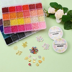 DIY Letter & Seed Beads Jewelry Set Making Kit&nbsp;DIY-YW0005-44-A