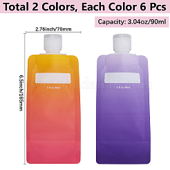 12Pcs 2 Colors Plastic Travel Bags&nbsp;ABAG-GF0001-50