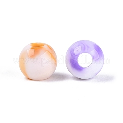 Two Tone Opaque Acrylic European Beads&nbsp;OACR-Q200-03