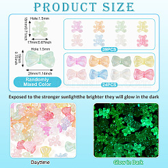 63Pcs 2 Styles Luminous Transparent Acrylic Beads&nbsp;MACR-TA0002-22