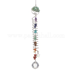 Gemstone Glass Sun Catcher Pendant&nbsp;HJEW-JM04656