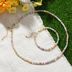 Fashionable European and American Style Shell Beaded Bracelets & Necklaces Set for Women&nbsp;VE9378