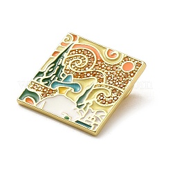 Brass Micro Pave Cubic Zirconia Pendants with Enamel&nbsp;KK-H458-07G-01