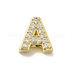 Brass Micro Pave Cubic Zirconia Beads&nbsp;KK-H487-25G