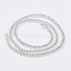 Non-magnetic Synthetic Hematite Bead Strands&nbsp;G-P262-20-3mm-S