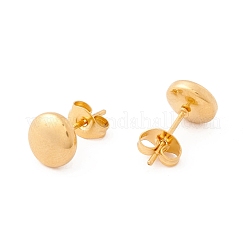 6 Pairs 304 Stainless Steel Flat Round Stud Earrings for Women&nbsp;EJEW-A067-20