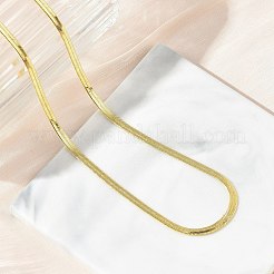 Brass Flat Snake Chain Necklaces&nbsp;NJEW-A042-02G-02