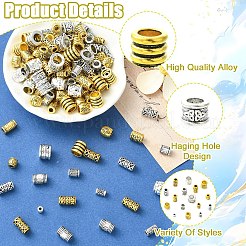 160Pcs 16 Styles Tibetan Style Zinc Alloy Beads&nbsp;TIBEB-YW00010-41