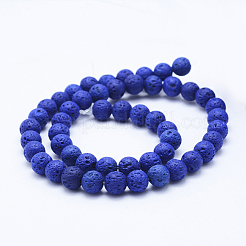 Natural Lava Rock Beads Strands&nbsp;G-F531-8mm-G