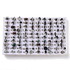 100Pcs Adjustable Mood Ring&nbsp;RJEW-B029-05