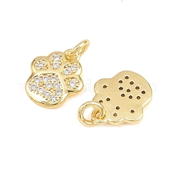 Brass Clear Cubic Zirconia Charms&nbsp;KK-E800-02G