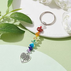 Tree of Life Tibetan Style Alloy Pendant Keychains&nbsp;KEYC-JKC00689-02