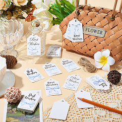120Pcs 6 Styles Thanksgiving Day Word Best Wishes Bowknot Printed Paper Thank You Gift Tags&nbsp;AJEW-SP0003-63B