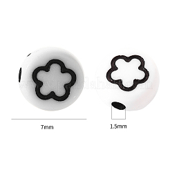 Opaque White Acrylic Beads&nbsp;SACR-YW0001-21B