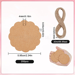 200Pcs Blank Kraft Paper Gift Tags&nbsp;CDIS-SP0001-10C
