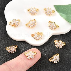 SHEGRACE Flower Brass Micro Pave Cubic Zirconia Spacer Bars&nbsp;XGRQ5K520-826G