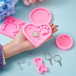 DIY Keychain Silicone Molds Kits&nbsp;DIY-TA0008-64