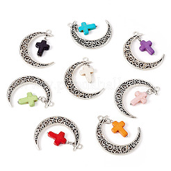 16Pcs 8 Colors Dyed Synthetic Turquoise Pendants&nbsp;FIND-TA0004-37